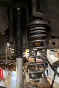Suspension lift on a Jeep Wrangler