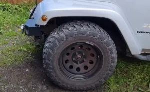 17" Steel Wheels installed on a Jeep