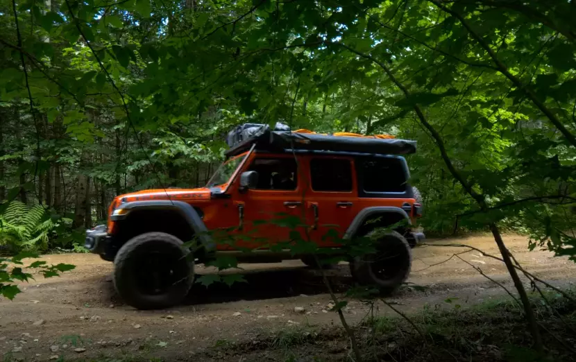 James Jeep® Wrangler Rubicon in Pittsburgh's woodland park