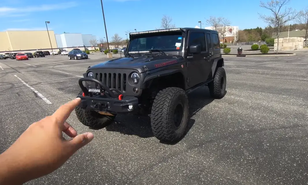 Our Jeep Wrangler with 35 Inch Tires that we switched from 33 inches tires, to answer the question Do Bigger Tires Affect MPG? (33 vs 35” Tires)